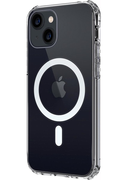 Apple iPhone 13 Mini Magsafe Özellikli Shock Proof Şeffaf Silikon Kılıf
