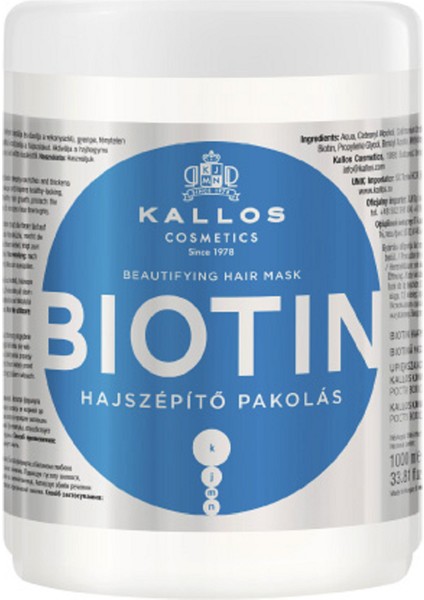 Biotin Içeren Besleyici ve Koruyucu Saç Bakım Maskesi 1000 ml