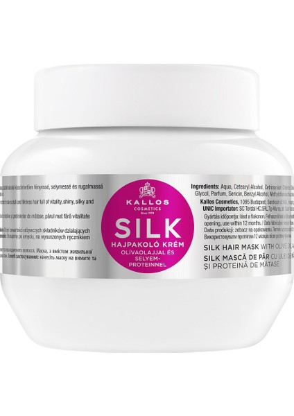 Sılk Hair Mask Kuru Mat ve Cansız Saçlar Için Zeytinyağlı ve Ipek Proteinli Saç Bakım Maskesi 275ML