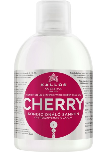Cherry 1000 ml Kiraz Çekirdeği Yağlı Şampuan