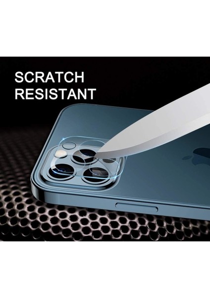 Apple iPhone 12 Pro Max Tam Uyumlu Şeffaf Kamera Lens Koruyucu
