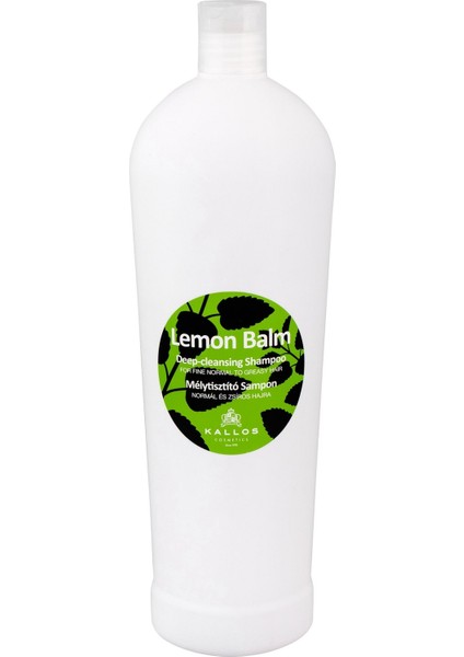 Lemon Balm 1000 ml Ince Telli ve Yağlı Saçlar Için Limon Özlü Derin Temizleyici Şampuan
