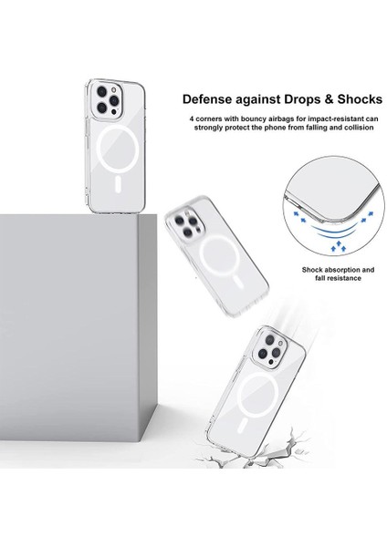 Apple iPhone 13 Pro Magsafe Özellikli Shock Proof Şeffaf Silikon Kılıf modelleri