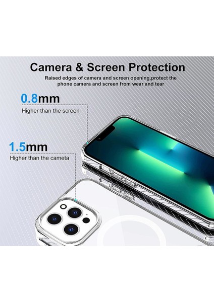 Apple iPhone 13 Pro Magsafe Özellikli Shock Proof Şeffaf Silikon Kılıf fırsatları
