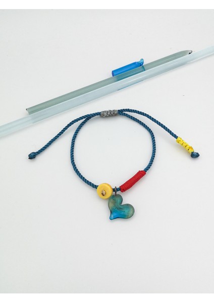 Murano Cam Kalpli Ip Bileklik