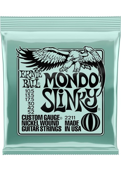 Ernıe Ball P02211 - Mondo Slinky Nickel Wound 10.5-52 Elektro Gitar Teli