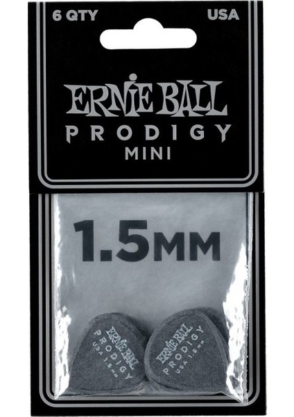 Ernıe Ball P09200 Prodigy Siyah Delrin 1.5 mm 3s 6lı Paket Pena