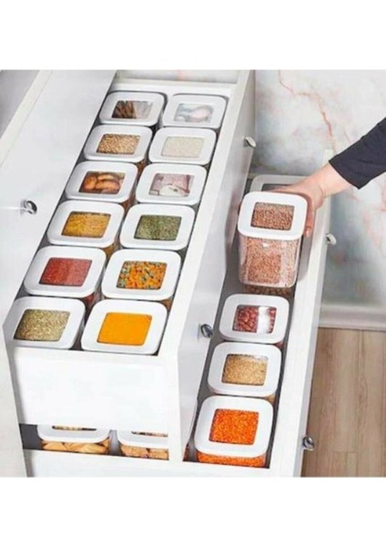 15 Parça Kare Saklama Kabı