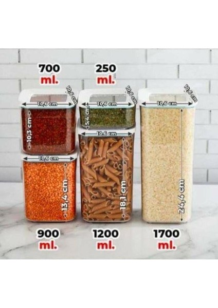 15 Parça Kare Saklama Kabı