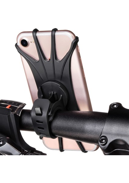 360 Derece Dönen Silikon Evrensel Bisiklet Telefon Tutacağı (Yurt Dışından)