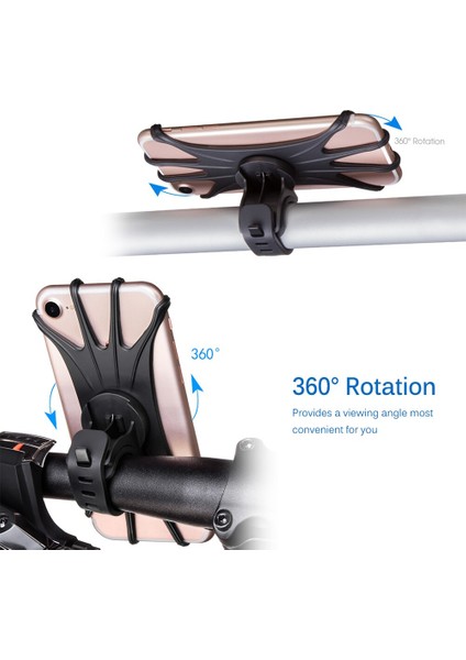 360 Derece Dönen Silikon Evrensel Bisiklet Telefon Tutacağı (Yurt Dışından) modelleri