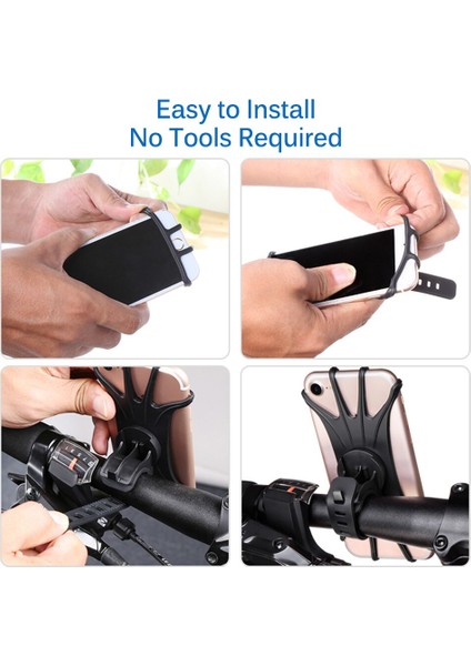 360 Derece Dönen Silikon Evrensel Bisiklet Telefon Tutacağı (Yurt Dışından) indirimleri