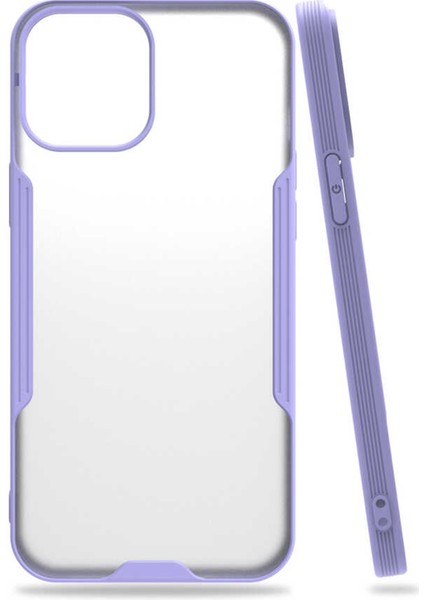 Apple iPhone 12 Mini Kılıf Şeffaf Arka Renkli Çerçeve Hpr
