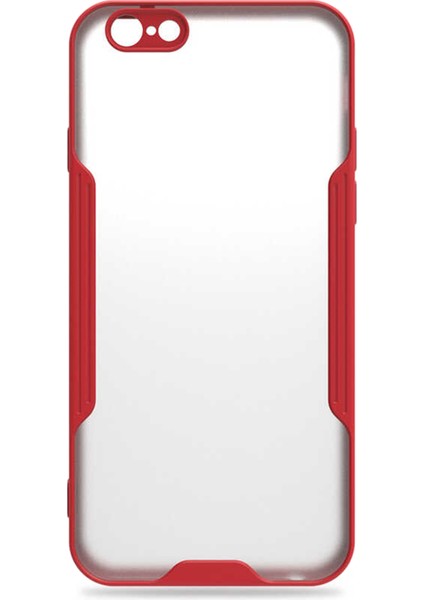 Apple iPhone 6 6s Kılıf Şeffaf Arka Renkli Çerçeve Hpr