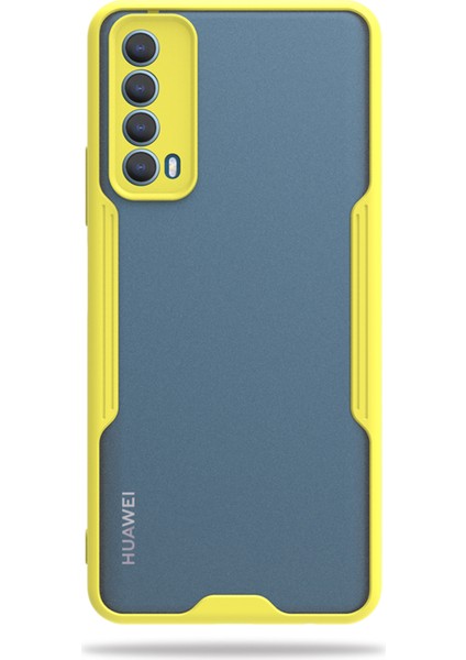 Huawei P Smart 2021 Kılıf Şeffaf Arka Renkli Çerçeve Hpr