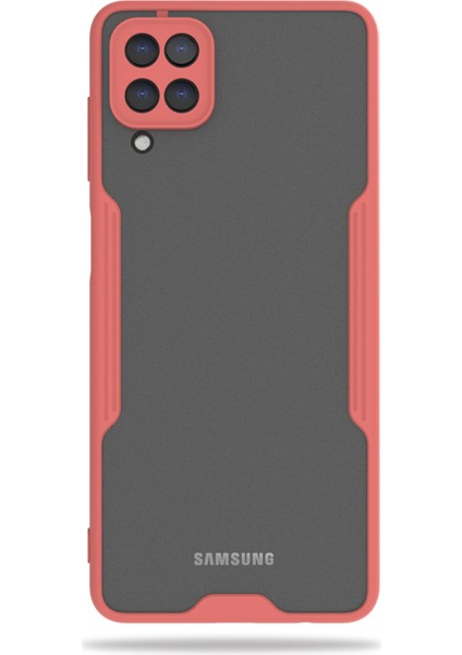 Samsung Galaxy A12 Kılıf A125 Şeffaf Arka Renkli Çerçeve Hpr