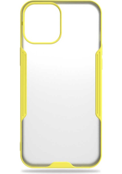 Apple iPhone 12 Kılıf Şeffaf Arka Renkli Çerçeve Hpr