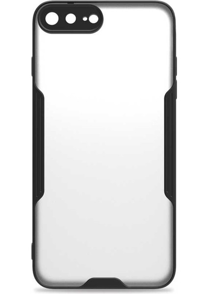 Apple iPhone 7+ Plus Kılıf Şeffaf Arka Renkli Çerçeve Hpr