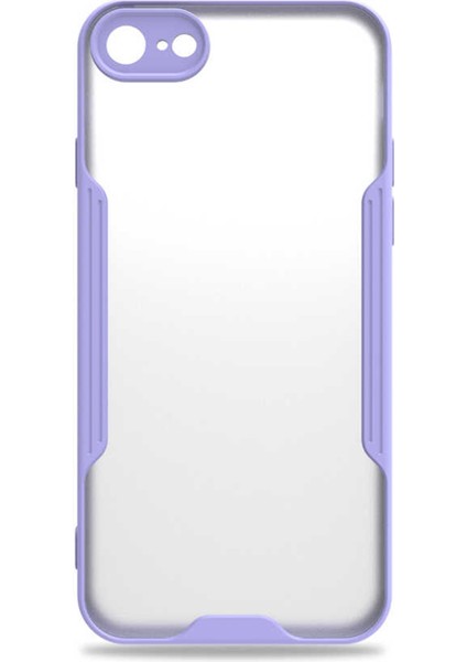 Apple iPhone Se 2020 Kılıf Şeffaf Arka Renkli Çerçeve Hpr