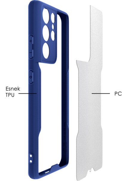 Samsung Galaxy S21 Ultra Kılıf G998 Şeffaf Arka Renkli Çerçeve Hpr fiyatları