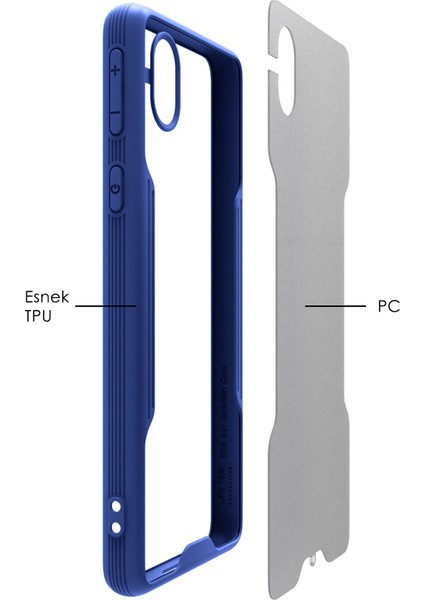 Samsung Galaxy A11 Kılıf A115 Şeffaf Arka Renkli Çerçeve Hpr