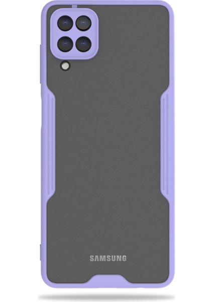 Samsung Galaxy A12 Kılıf A125 Şeffaf Arka Renkli Çerçeve Hpr