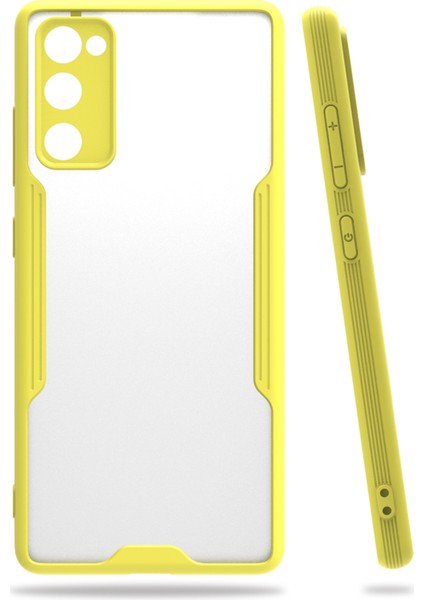 Samsung Galaxy S20 Fe Kılıf G780 Şeffaf Arka Renkli Çerçeve Hpr