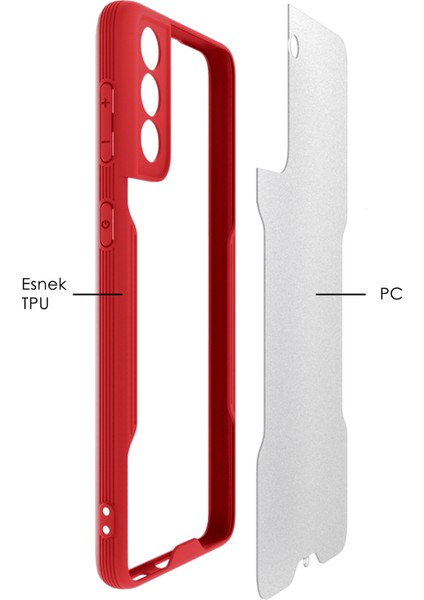 Samsung Galaxy S21 Kılıf G990 G991 Şeffaf Arka Renkli Çerçeve Hpr fiyatları