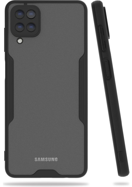 Samsung Galaxy M12 Kılıf M215 Şeffaf Arka Renkli Çerçeve Hpr