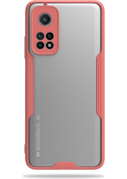 Xiaomi Mi 10T Kılıf Şeffaf Arka Renkli Çerçeve Hpr