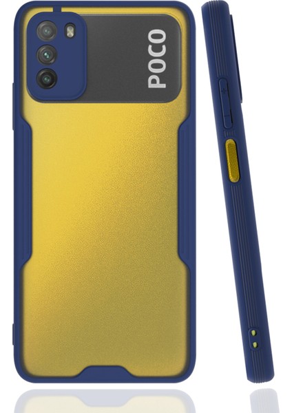 Xiaomi Poco M3 Kılıf Şeffaf Arka Renkli Çerçeve Hpr