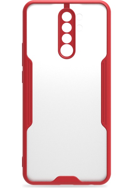 Xiaomi Redmi 9 Kılıf Şeffaf Arka Renkli Çerçeve Hpr