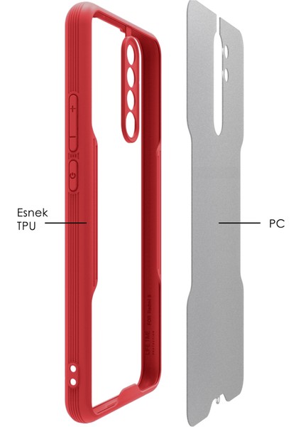 Xiaomi Redmi 9 Kılıf Şeffaf Arka Renkli Çerçeve Hpr