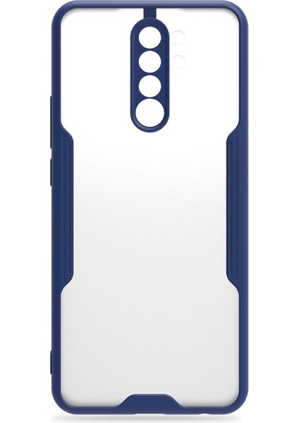 Xiaomi Redmi 9 Kılıf Şeffaf Arka Renkli Çerçeve Hpr