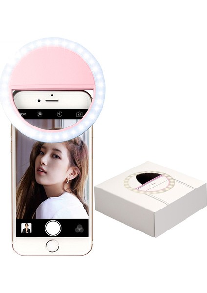 Selfie Ring Light 3 Kademeli Şarjlı LED Selfie Işığı