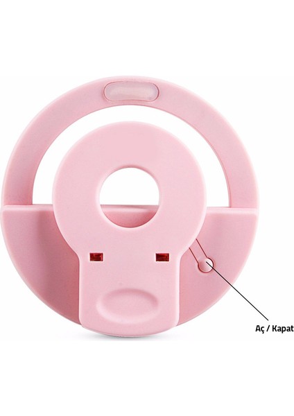 Selfie Ring Light 3 Kademeli Şarjlı LED Selfie Işığı fiyatları