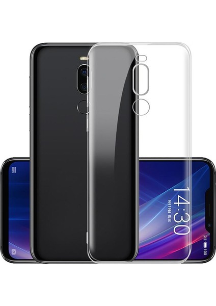 Meizu Note 8 Kılıf Şeffaf Silikon Kılıf Kamera Korumalı +Nano Cam