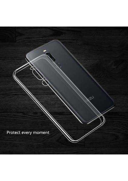 Meizu Note 8 Kılıf Şeffaf Silikon Kılıf Kamera Korumalı +Nano Cam