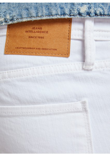 Düşük Bel Slim Fit Beyaz Erkek Denim Pantolon indirimleri