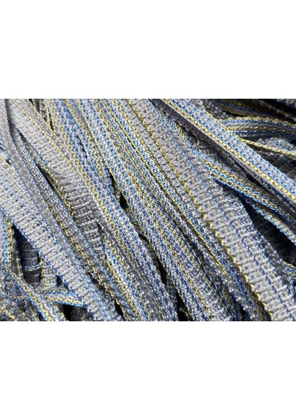 Düz İp Perde Gri Çift Renk Hazır İp Perde 300 x 280 cm