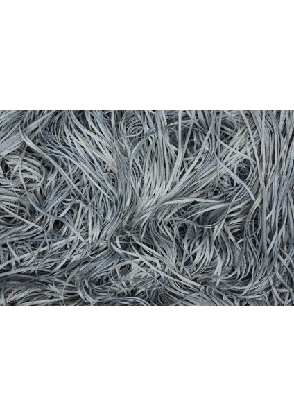 Düz İp Perde Gri Çift Renk Hazır İp Perde 300 x 280 cm