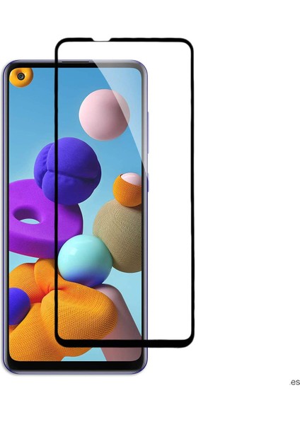 Samsung Galaxy A21S Cam Ekran Koruyucu Esnek Mat Seramik Siyah
