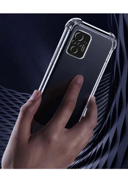 Xiaomi Redmi Note 10S Kılıf Kamera Korumalı Darbe Emici Nitro Anti Shock Silikon Şeffaf