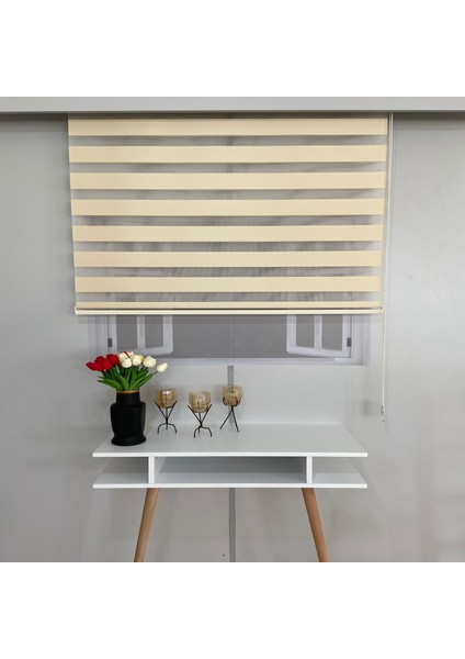 Vp 700 Düz Lü x Saten Stor Zebra Perde Sütlü Kahve 200 x 200