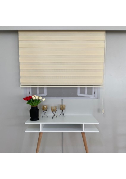 Vp 700 Düz Lü x Saten Stor Zebra Perde Sütlü Kahve 200 x 200