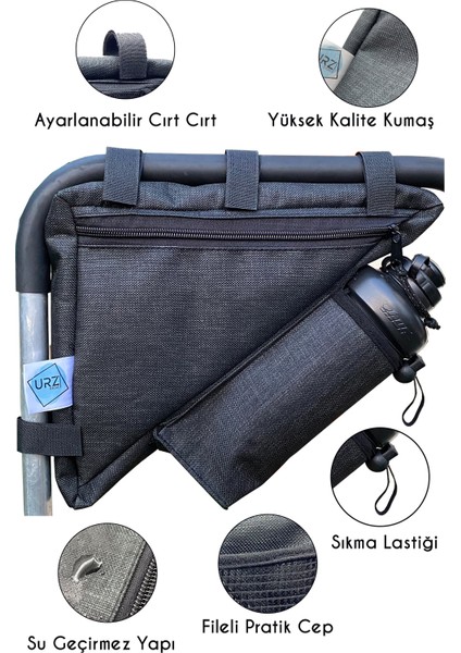 Bisiklet Çantası Üçgen Kadro Arası Suluk Hazneli 2.5 Lt. Kapasite