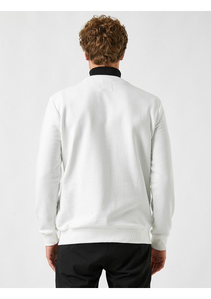 Erkek Kabartma Baskılı Sweatshirt fırsatları