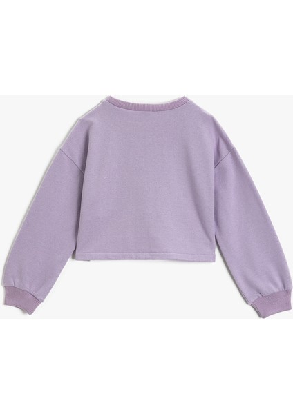 Baskılı Uzun Kollu Sweatshirt Pamuklu fiyatları