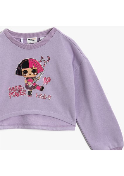 Baskılı Uzun Kollu Sweatshirt Pamuklu modelleri