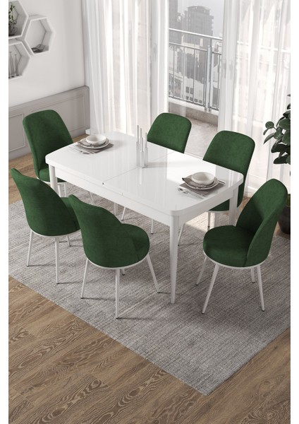 Concept Canisa Kor Serisi 70 x 114 cm Açılabilir Beyaz Mutfak Masa Takımı fiyatları